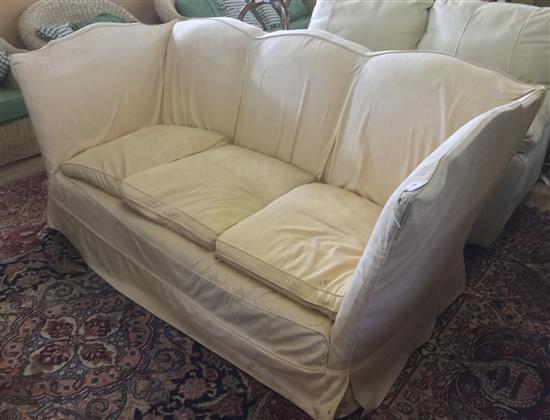 Upholstered horsehair 3 seat sofa